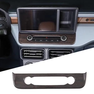 Oak Wood Grain Center Multimedia Button Decoration Frame Ford Maverick 2022 2023 - Picture 1 of 12