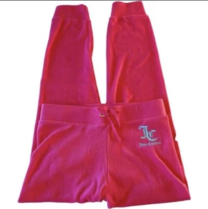 Juicy Couture Shocking Pink MT Zuma Pants Girls Jogger Pants Size 8 22x23 NWT - Picture 1 of 7