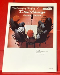 The Del Vikings Swinging Singing Record Session Album Art PICTURE/PRINT 7.5"x5.5 - Picture 1 of 3