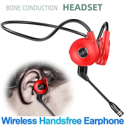 Wireless Headphones Bone Conduction Headset with Mic for Sports Workout Running - Image 1 of 4
