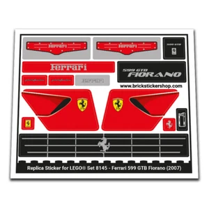 Replacement Sticker for Set 8145 - Ferrari 599 GTB Fiorano - Picture 1 of 2