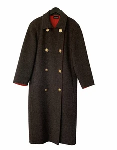 AKRIS Vintage Double Breasted Wool Coat Switzerland One of A Kind Unique - Picture 1 of 11