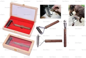 In Box 16 Blade Dog Pet Grooming Pro Groomer Stripper Wooden Handle Coat King - Bild 1 von 9