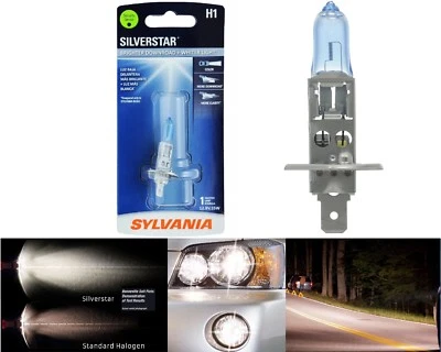 Sylvania Silverstar H1 55W One Bulb Head Light Low Beam Upgrade Replacement OE - Image 1 of 4