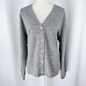 Vero Moda Curve Women's Grey V-Neck Button Front Long Sleeve Cardigan Size 2X - Picture 1 of 14