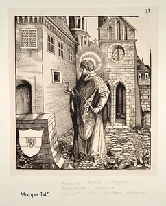 Beck Burgkmair Ferreolus Original Antique Print 1516/ 1799 Priester von Burgund - Picture 1 of 6