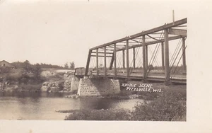 RPPC Pittsville, WI - Brückenszene - Bild 1 von 2
