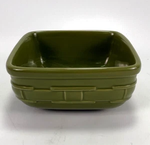 Longaberger Pottery Woven Traditions 5" Square Salad Soup Bowl Sage Green - Picture 1 of 4