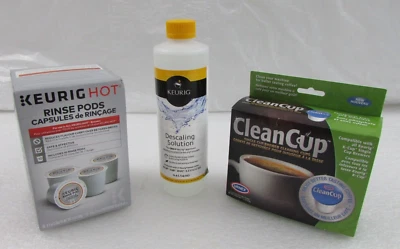 Kit de limpeza Keurig com solução de descalcificação Keurig 14 onças e cápsulas de enxágue Keurig - Imagem 1 de 4