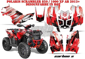 KIT GRÁFICO DE DECORACIÓN DE CARRERAS AMR ATV POLARIS SCRAMBLER/TRAILBLAZER CARBONO-X B - Imagen 1 de 11