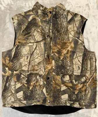 Outfitters Ridge Camo Puffer Vest Men's L Realtree Hardwoods Hunting Sleeveless - Image 1 of 4