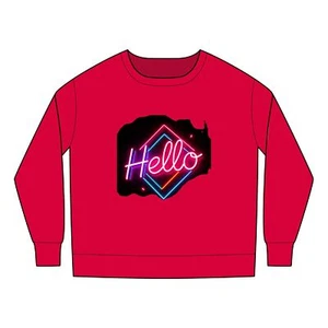 Cute Toddler Sweatshirt with 'Hello' Neon Design, Playful Kids Apparel, Perfect - Picture 1 of 7