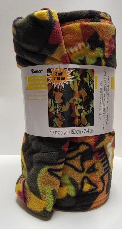 Purple Skull Print Anti-pill Fleece Blanket Fabric 60 Inches X 3 Yards