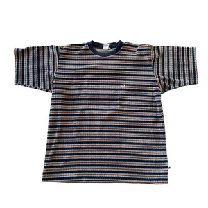 80's Vintage Velour Hang Ten Striped Shirt Size: Medium - Picture 1 of 5