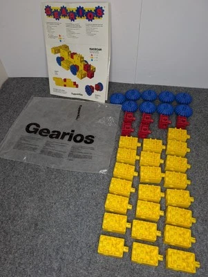 Vintage Lot Of 37 Gearios TupperKids TupperToys Tupperware Primary Colors Build - Image 1 of 4
