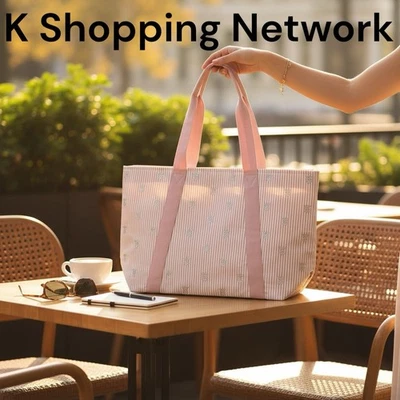 Bolso de Mano Victoria's Secret Grande Rosa Lona Cremallera Nuevo 2025 Foto 1 de 4