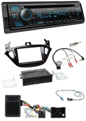 Kenwood Bluetooth USB CD Lenkrad DAB Autoradio für Opel Adam ab 2013 Corsa E Abl - Bild 1 von 4