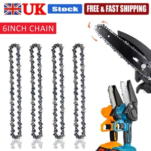 1-4PCS 6" inch Chain Saw Chain For Mini Electric Chainsaw Hand Held Wood Cutter - Picture 1 of 17