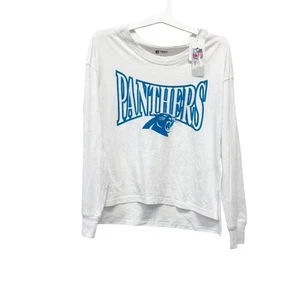 NFL Women's Gameday Couture White Carolina Panthers Pullover Sweatshirt S - Picture 1 of 5