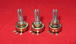 3 x Alpha 500 OHM Linear Taper Pot, Split Ribbed Shaft, B500OHM Potentiometer BG - Imagen 1 de 3