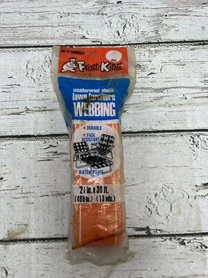 Vintage Frost King Orange Lawn Furniture Webbing Weatherproof Plastic - NOS - Image 1 of 4