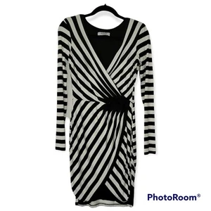 Bailey 44 Disco Inferno Black And White Striped Dress Size Small - Picture 1 of 6