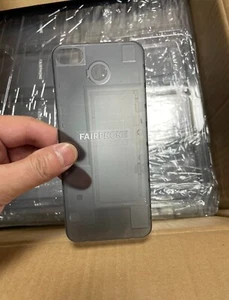 Nueva cubierta trasera de batería negra translúcida Fairphone 3/3+ original genuina OEM - Imagen 1 de 2
