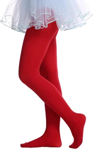 Girls Tights, Semi Opaque Footed Tights, Microfiber Tights - Picture 1 of 12