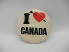 I Heart Love Canada 2.25" Vintage Pinback Pin Button