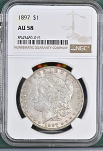 Dólar Morgan 1897 certificado NGC AU58 - Imagen 1 de 2