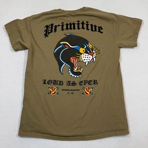 Primitive Streets Shirt Men M Green Puma Graphic Tee Y2K Grunge Roses - Picture 1 of 7