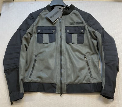 NUEVA CHAQUETA DE MALLA GENUINA HARLEY DAVIDSON 98131-22VM MED Zephyr con forro de cremallera Foto 1 de 3