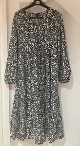 NEXT Maternity Gorgeous Heart Print Flared Midi Dress ~ Size 10 - Picture 1 of 5