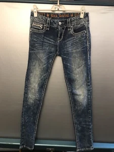 ROCK REVIVAL - Indi Ankle Skinny Jeans - Women Size 26 - Blue - Low Rise - Picture 1 of 20