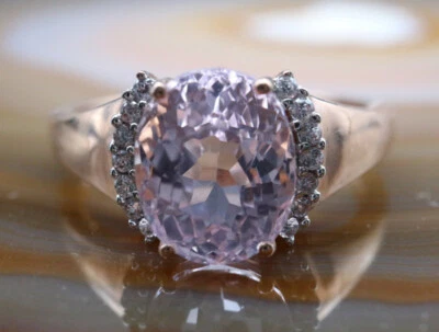  GOLDJUNGE69 * HARRY IVENS IV EDELSTEIN RING (20) BRASIL KUNZIT10x8mm  375er /RO - Bild 1 von 4