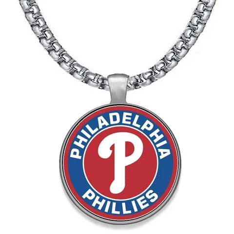 Large Philadelphia Phillies Mens 24" Chain Pendant Necklace FREE SHIP' D30 Cover