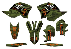 2008-2011 EXC-F APACHE Green Senge Graphics Kit Compatible with KTM - Foto 1 di 10
