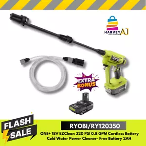 RYOBI RY120350 ONE Idropulitrice senza fili ad acqua fredda 18 Volt 320 +Combo - Foto 1 di 4