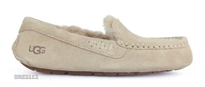 UGG Ansley Sand Suede Fur Slippers Womens Size 7 *NIB* - Imagen 1 de 7