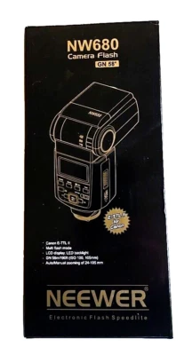 Neewer NW680 Electronic Speedlite Flash E-TTL II Camera Flash for Canon New Open - Image 1 of 4