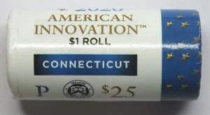 2020-P American Innovation $1 Dollar Connecticut $25 Coin Roll US Mint - J728 - Picture 1 of 3