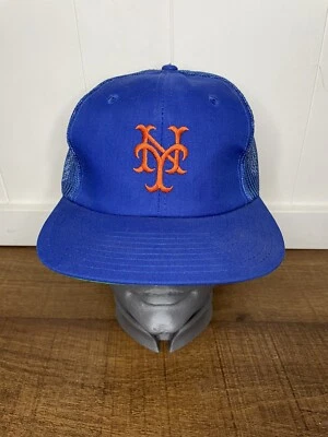 De Colección Gorra Grosscap JUVENTUD New York Mets Azul Snapback Sombrero Logo Nuevo de Lote Antiguo Etiquetas Foto 1 de 4