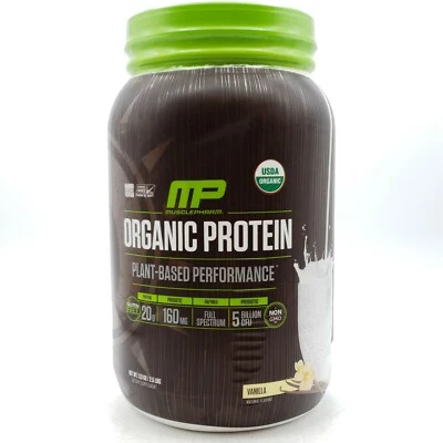Proteína orgánica Muscle Pharm - Vainilla de rendimiento a base de plantas 2,5 libras Foto 1 de 2