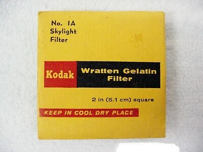 Kodak Color Filter 1A Skylight | 2" x 2" | Gelatin Wratten | Nice  | $6.84 | - Image 1 of 2