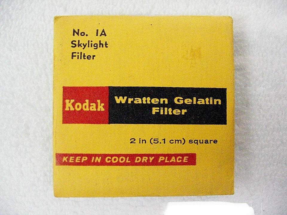 Kodak Color Filter 1A Skylight | 2" x 2" | Gelatin Wratten | Nice  | $6.84 | - Image 1 of 2