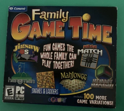 Cosmi Family PC CD Video Game Time Jigsaw Hangman 100s of Titles  New & Sealed - Image 1 of 2