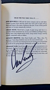 DAVID CROSBY AUTOGRAPHED "LONG TIME GONE" SIGNED PB BOOK + JEFF PEVAR CPR TICKET - Picture 1 of 4