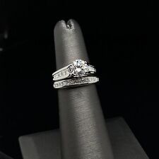 Verragio Platinum Round and Princess Cut Diamond Engagement Ring Wedding Set 