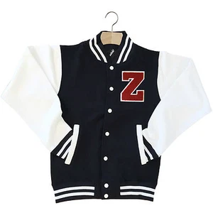 CHAQUETA DE BÉISBOL VARSITY UNISEX PERSONALIZADA CON GENUINA LETRA UNIVERSITARIA DE EE. UU. Z - Imagen 1 de 2