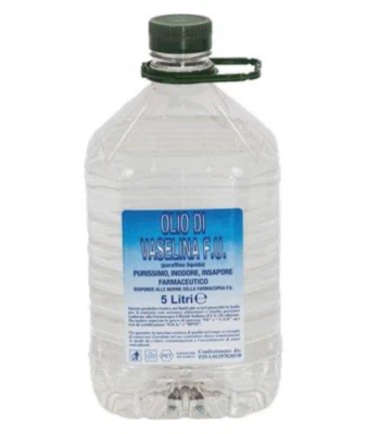 Olio di vaselina vasellina enologico farmaceutico F.U. 5 litri paraffina liquida - Immagine 1 di 3